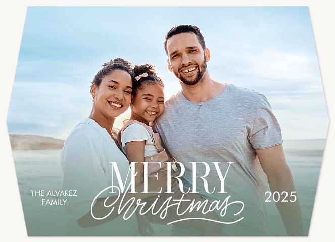 Simple Flourish Personalized Holiday Cards
