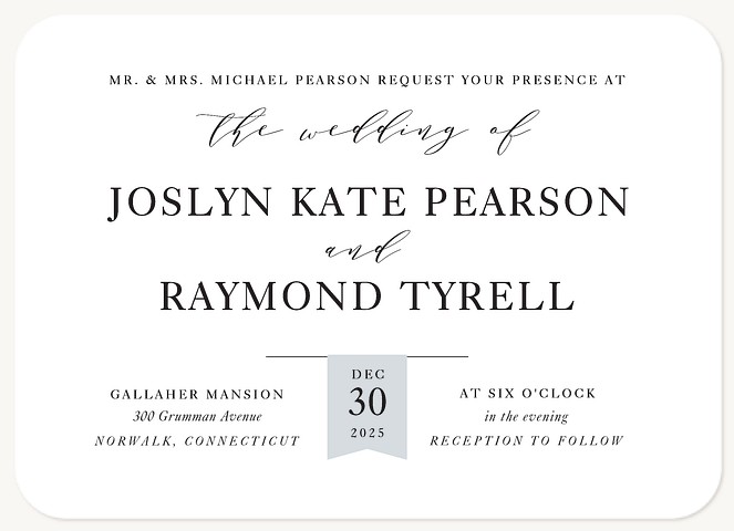 Sophisticated Romance Wedding Invitations