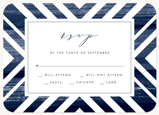 Midnight Modern Wedding RSVP Cards
