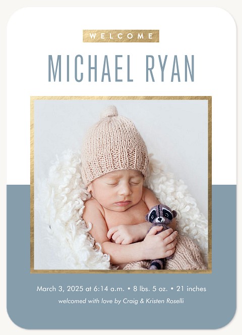 Gold Label Baby Announcements