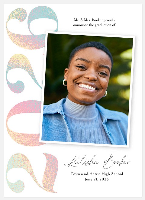 Iridescent Year Graduation Cards