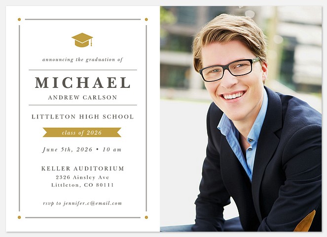 Honored Achievement  Graduation Cards