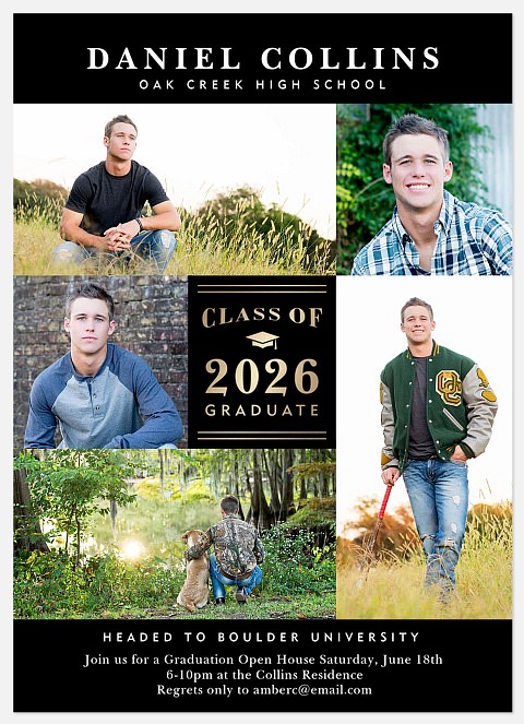 Collegiate Blocks Graduation Cards