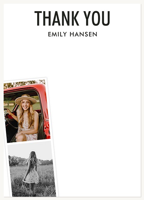 Side Snapshots Thank You Cards 