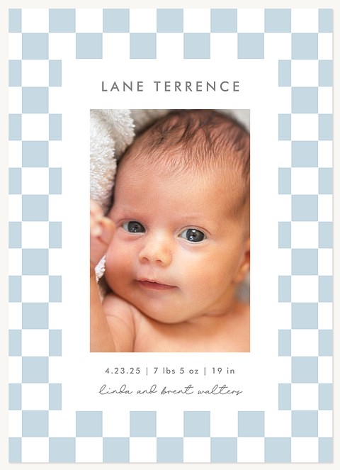 Cheeky Checkers Baby Announcements