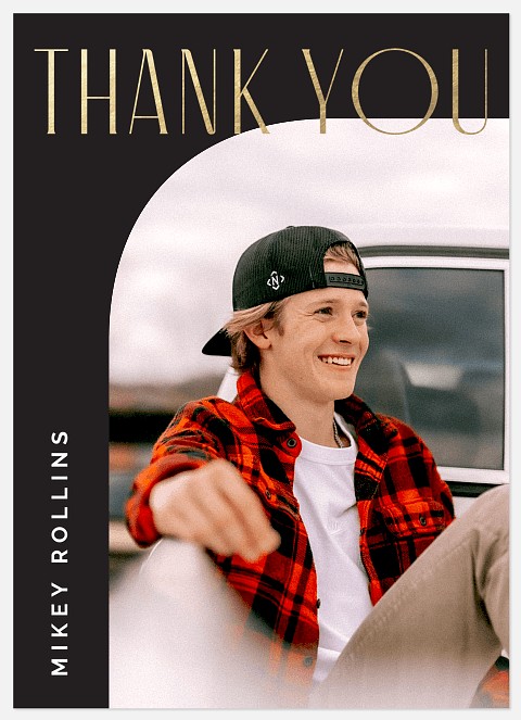 Modern Curve Thank You Cards 