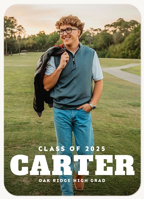 Bold Name Graduation Cards