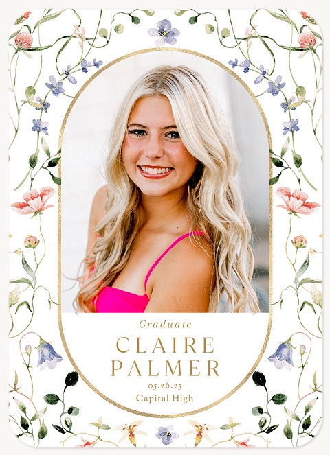 Modern Wildflowers Graduation Cards