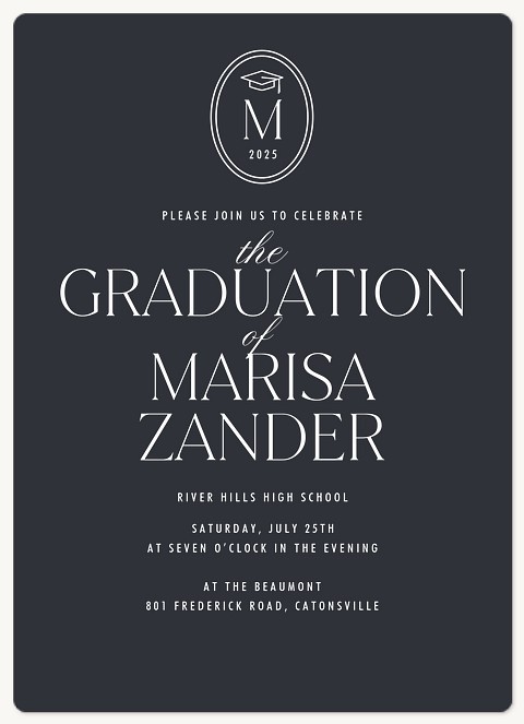 Monogram Seal Graduation Cards
