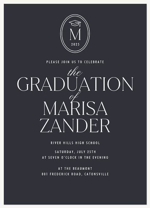 Monogram Seal Graduation Cards