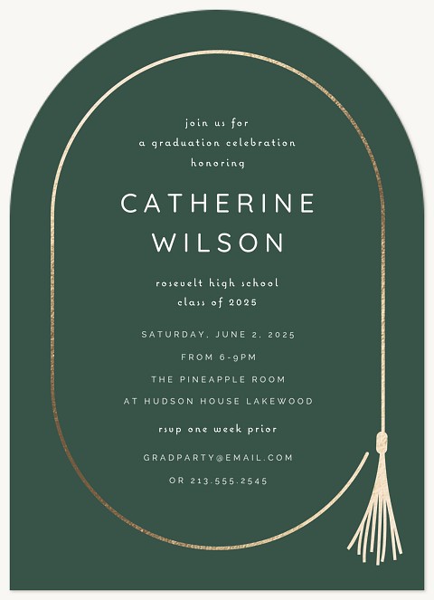 Oval Tassel Graduation Cards