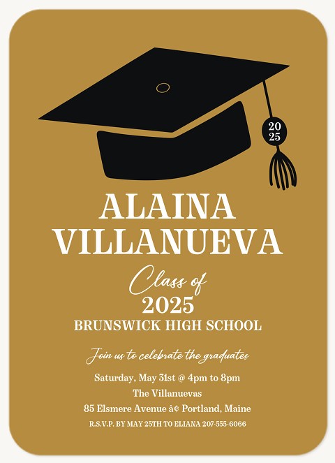 Tilted Cap Graduation Cards