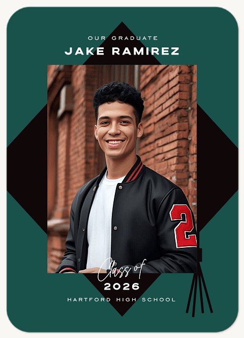 Abstract Cap Graduation Cards