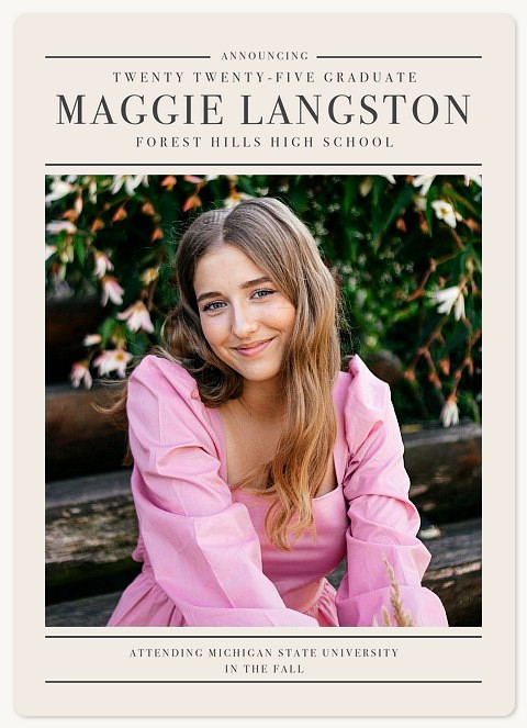 Newsy Name Graduation Invitations