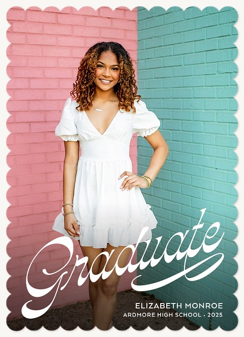 Retro Script Graduation Cards
