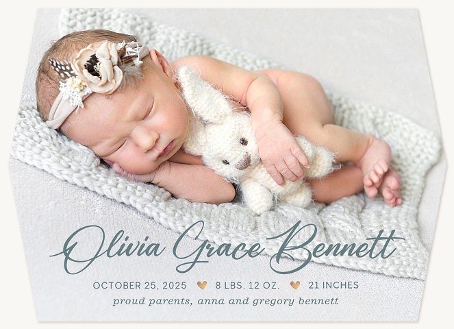 Heart Space Baby Announcements