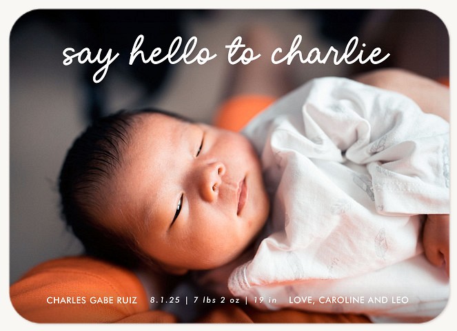 Say Hello Baby Announcements