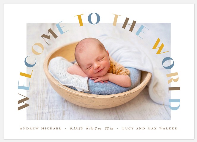 Tiny Toes Baby Birth Announcements