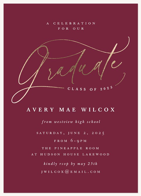 On A Curve Graduation Cards