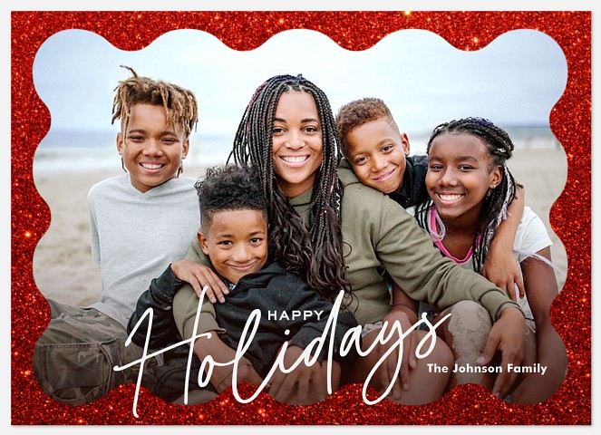 Glittering Frame Holiday Photo Cards