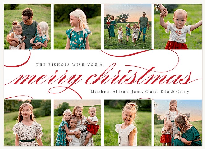 Handwritten Christmas Personalized Holiday Cards