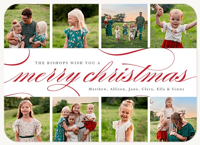 Handwritten Christmas Personalized Holiday Cards