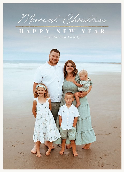 Script & Serif Personalized Holiday Cards