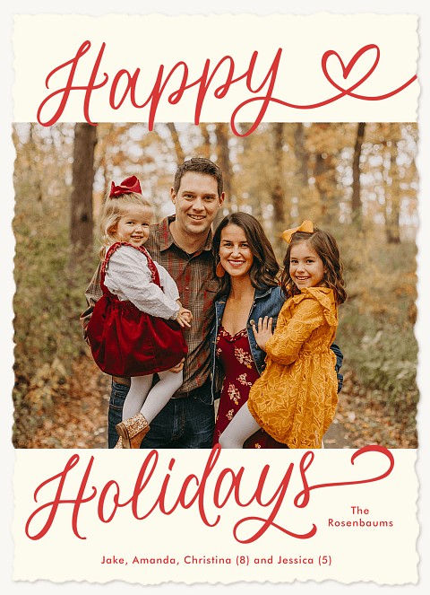 A Happy Heart Personalized Holiday Cards