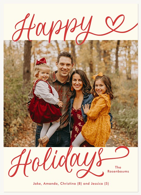 A Happy Heart Personalized Holiday Cards