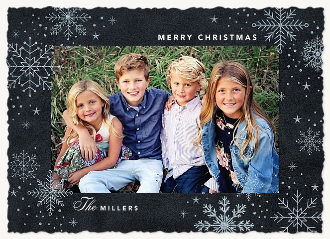 Midnight Frost Personalized Holiday Cards