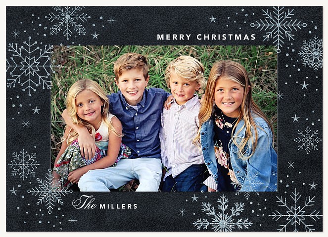 Midnight Frost Personalized Holiday Cards