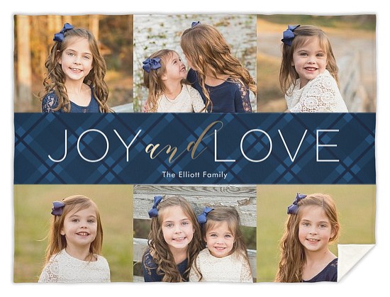 Midnight Plaid Custom Blankets