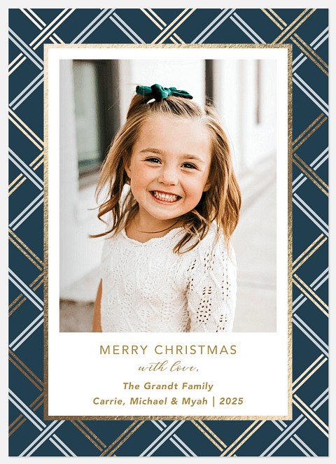 Elegant Plaid Holiday Photo Cards