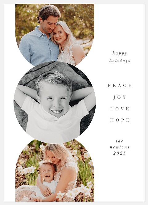 Geo Shapes Holiday Photo Cards