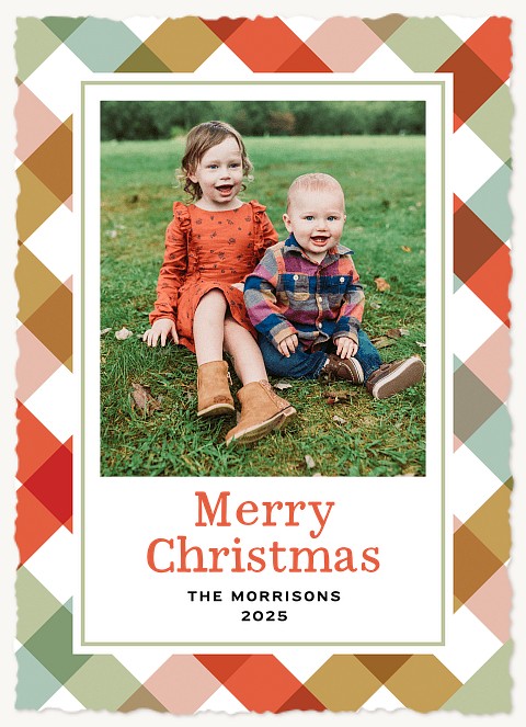 Plaid Trad Personalized Holiday Cards