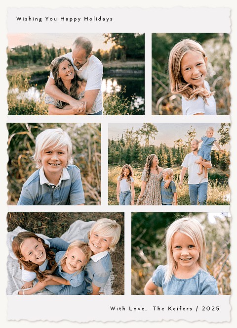 Simple Six Personalized Holiday Cards
