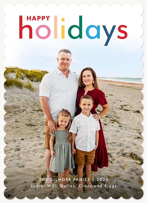 Rainbow Sentiment Personalized Holiday Cards