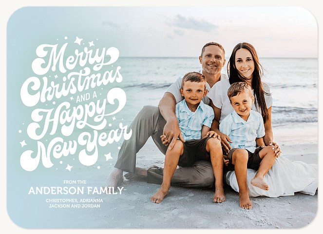 Groovy Holiday Personalized Holiday Cards