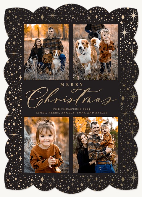 Starlit Memories Personalized Holiday Cards