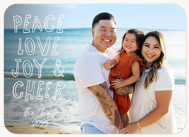 Side Type Personalized Holiday Cards