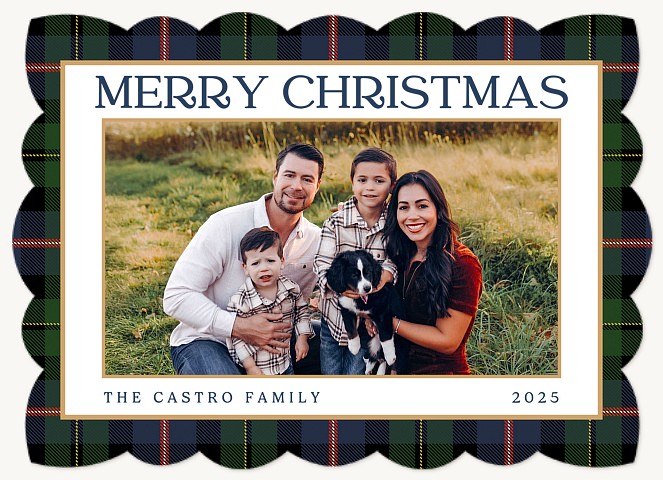 Preppy Framed In Personalized Holiday Cards