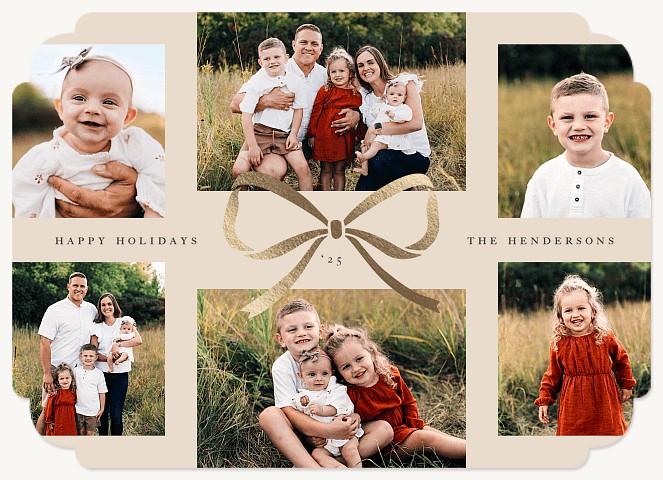 Gold Bow Gallery Personalized Holiday Cards