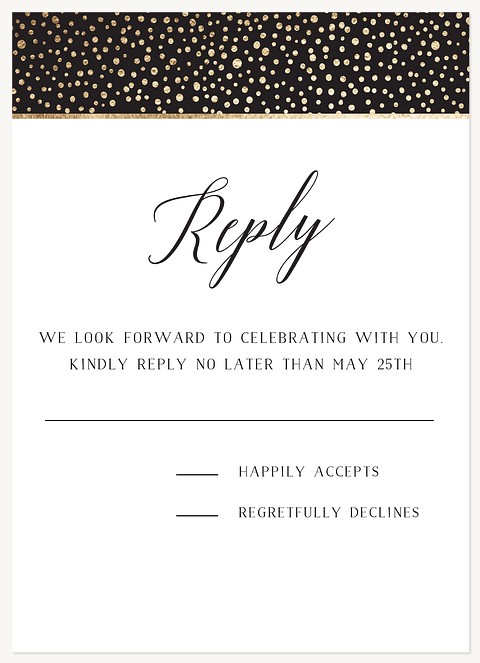 Calligraphic Elegance Quinceañera RSVP Cards