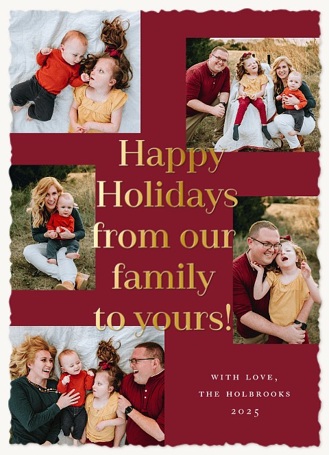 Shining Note Personalized Holiday Cards