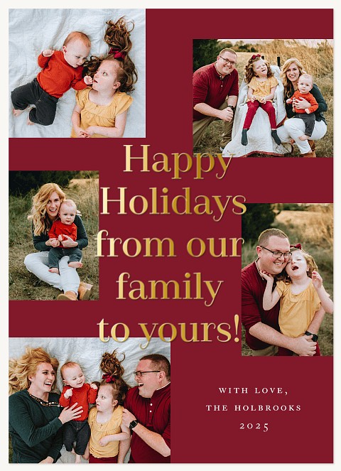 Shining Note Personalized Holiday Cards