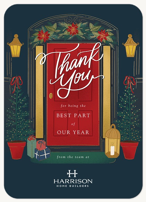 Festive Entrance Business Holiday Cards