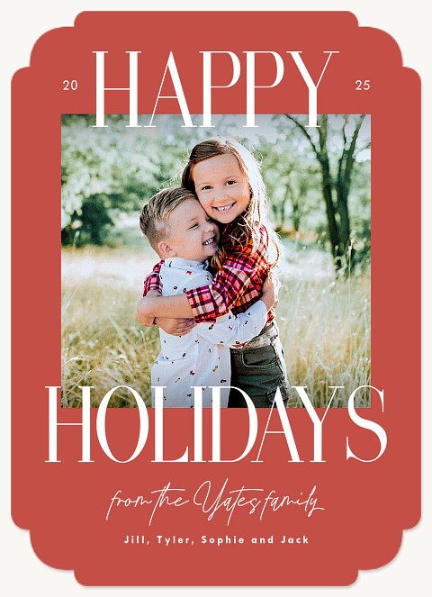Festive Message Personalized Holiday Cards