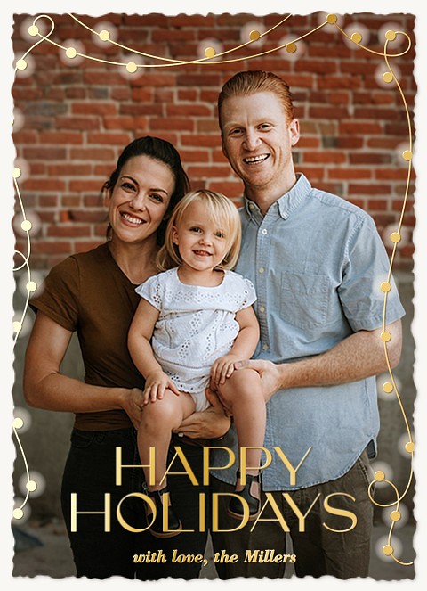 Warm Radiance Personalized Holiday Cards