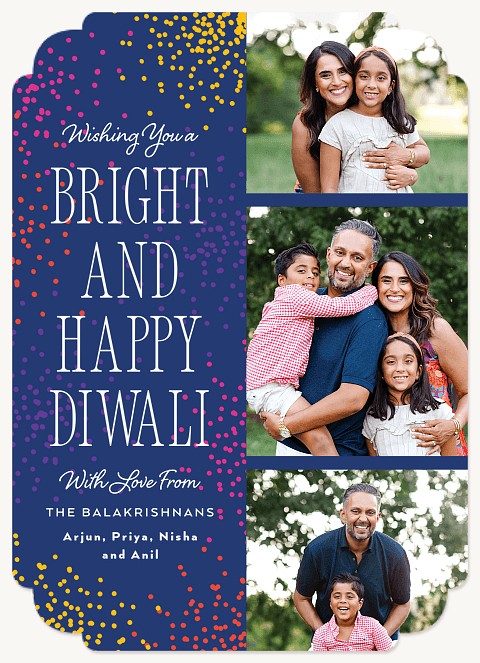 Bright Bursts Diwali Holiday Cards