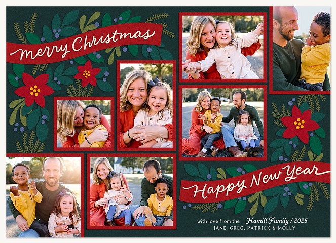 Botanic Banner Personalized Holiday Cards